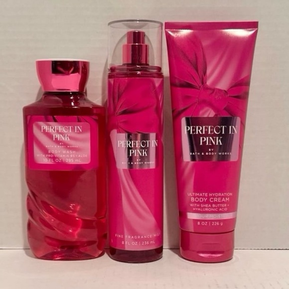 Bath & Body NEW Perfect in Pink Body Cream, Fragrance Mist & Body Wash - Picture 1 of 1